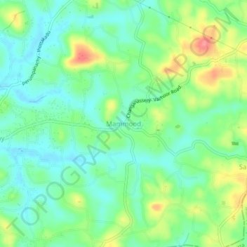 Mappa topografica Mammodu, altitudine, rilievo