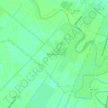 Mappa topografica Palmer Colonia, altitudine, rilievo