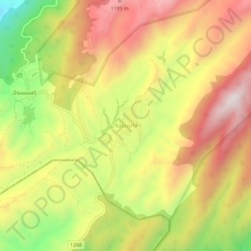 Mappa topografica Ban Romklao, altitudine, rilievo