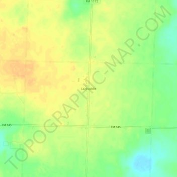Mappa topografica Lazbuddie, altitudine, rilievo