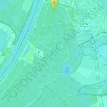 Mappa topografica Rappenwört, altitudine, rilievo
