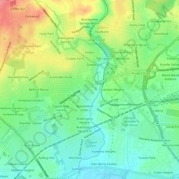 Mappa topografica Duncan Village, altitudine, rilievo