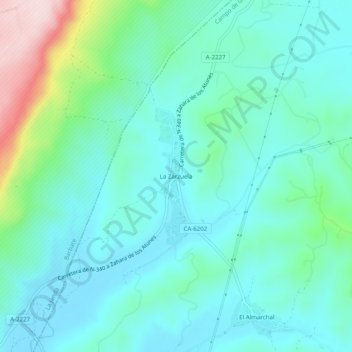 Mappa topografica La Zarzuela, altitudine, rilievo