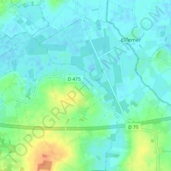Mappa topografica L'Angle, altitudine, rilievo