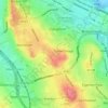 Mappa topografica Oxton, altitudine, rilievo