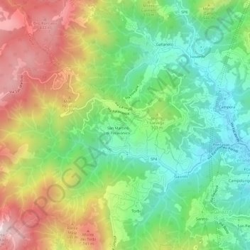 Mappa topografica Borgo Ferrandi, altitudine, rilievo