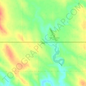 Mappa topografica Hayes, altitudine, rilievo