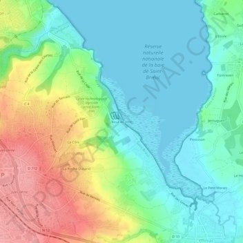 Mappa topografica Bout de Ville, altitudine, rilievo