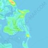Mappa topografica Winthrop Beach, altitudine, rilievo