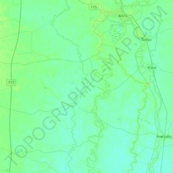 Mappa topografica Pho Prathap Chang, altitudine, rilievo