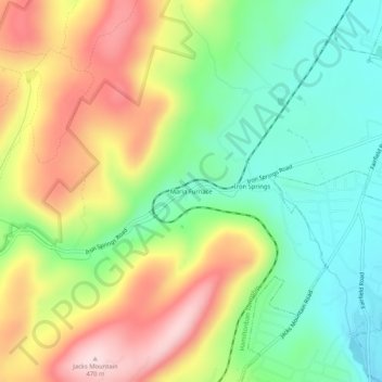 Mappa topografica Maria Furnace, altitudine, rilievo
