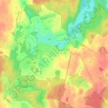 Mappa topografica Bellin, altitudine, rilievo
