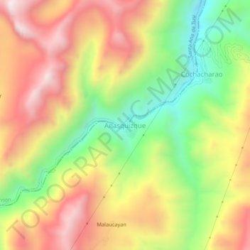 Mappa topografica Anasquizque, altitudine, rilievo