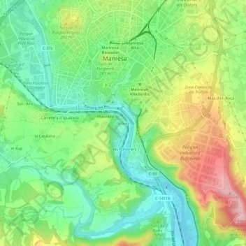Mappa topografica la Guia, altitudine, rilievo