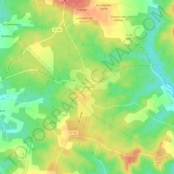 Mappa topografica La Casse, altitudine, rilievo