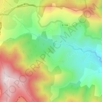Mappa topografica Cheylas, altitudine, rilievo