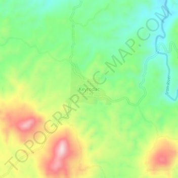 Mappa topografica Keytodac, altitudine, rilievo