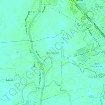 Mappa topografica Iba-Ibayo, altitudine, rilievo