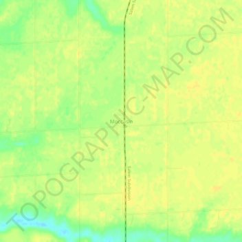 Mappa topografica Moccasin, altitudine, rilievo