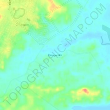 Mappa topografica Chongoncito, altitudine, rilievo