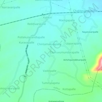 Mappa topografica Ankimvaripalle, altitudine, rilievo