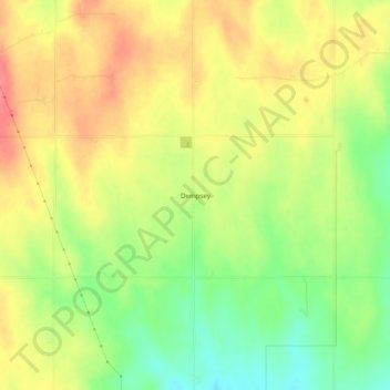 Mappa topografica Dempsey, altitudine, rilievo