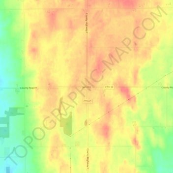 Mappa topografica Jericho, altitudine, rilievo
