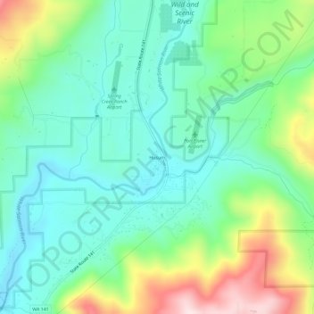 Mappa topografica Husum, altitudine, rilievo
