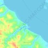 Mappa topografica Queen Tree Landing, altitudine, rilievo