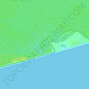 Mappa topografica Chandrabhaga, altitudine, rilievo