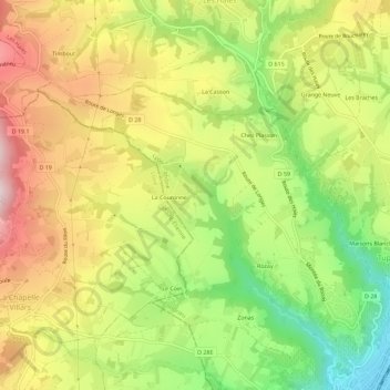 Mappa topografica Les Cabanes, altitudine, rilievo