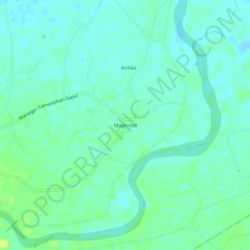 Mappa topografica Magindat, altitudine, rilievo