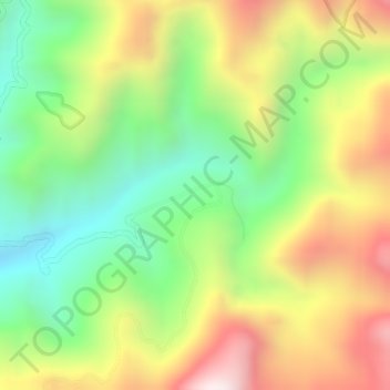 Mappa topografica Monteloro, altitudine, rilievo