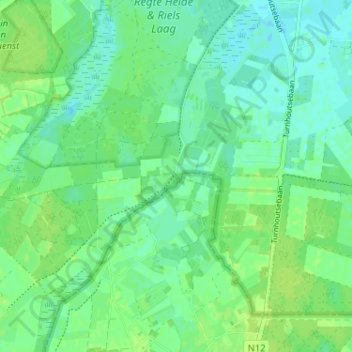 Mappa topografica Nieuwkerk, altitudine, rilievo