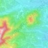 Mappa topografica Brouilly, altitudine, rilievo