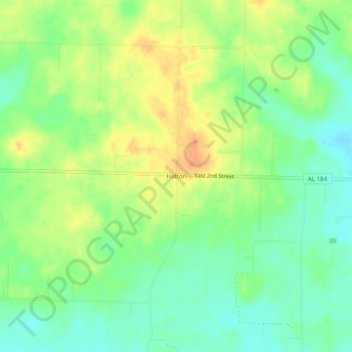 Mappa topografica Hatton, altitudine, rilievo