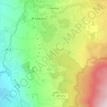 Mappa topografica Tacande, altitudine, rilievo