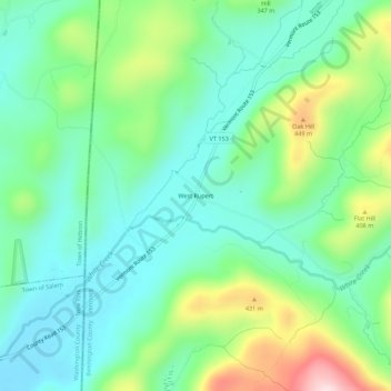 Mappa topografica West Rupert, altitudine, rilievo