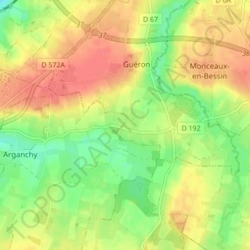 Mappa topografica Les Flaques, altitudine, rilievo