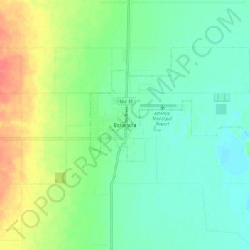 Mappa topografica Estancia, altitudine, rilievo