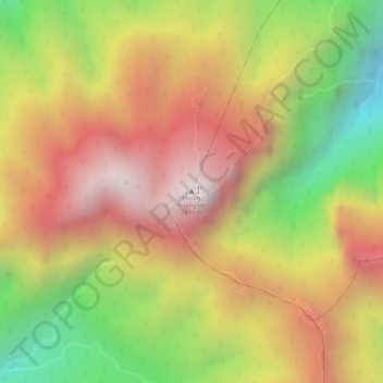 Mappa topografica Mount Kitanglad, altitudine, rilievo