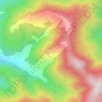 Mappa topografica bash, altitudine, rilievo