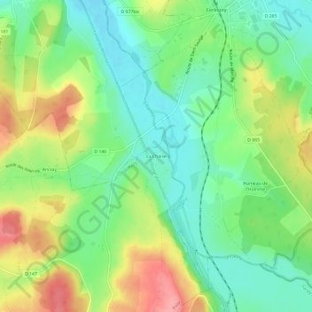 Mappa topografica La Chaise, altitudine, rilievo