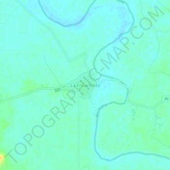 Mappa topografica La Encantada, altitudine, rilievo