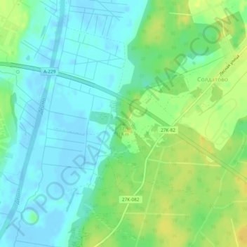 Mappa topografica 17.9, altitudine, rilievo