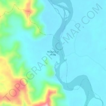 Mappa topografica Muyuna de Anda, altitudine, rilievo
