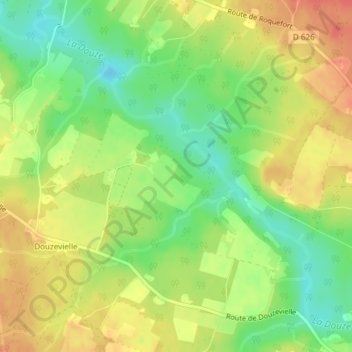 Mappa topografica Julliac, altitudine, rilievo