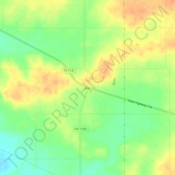 Mappa topografica Jean, altitudine, rilievo