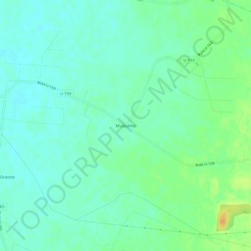 Mappa topografica Mulpulmo, altitudine, rilievo