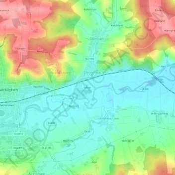 Mappa topografica Meier, altitudine, rilievo